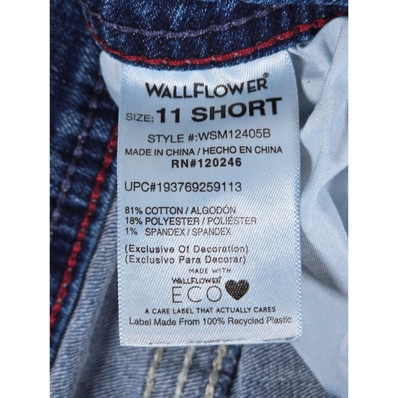 Wallflower Luscious Curvy Bootcut Jeans Womens 11 Short Medium Wash - Picture 3 of 10